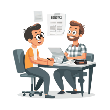 pngtree illustration graphic cartoon character of tax consultation png image 12231328